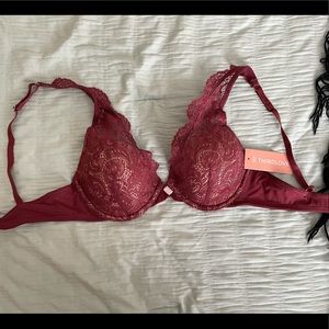 ThirdLove NWT Burgundy Lace Plunge Bra Size 30D